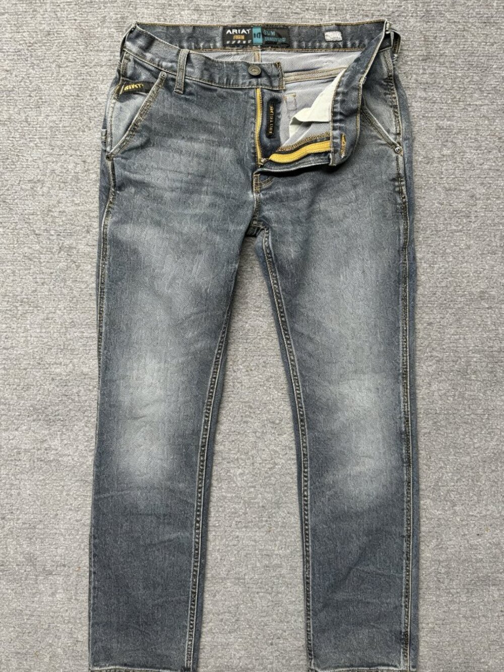 Ariat Rebar M7 Slim Straight Leg Jeans Mens 30x30 Blue Denim Western Workwear